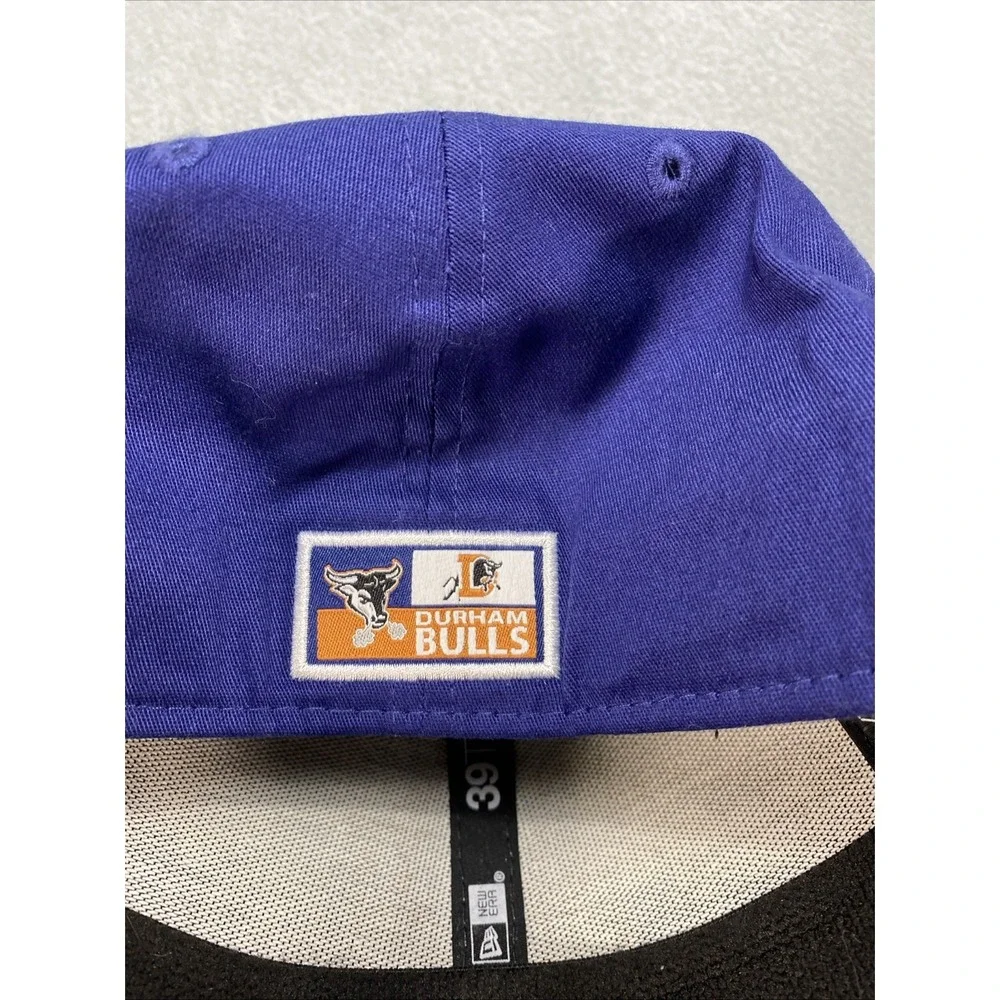 Durham Bulls Baseball Fitted Hat New Era Small Medium NWOT Navy Orange